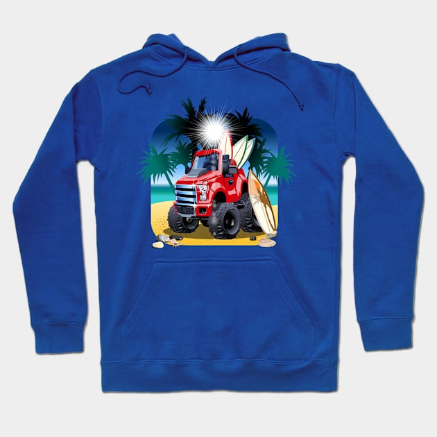 cartoon jeep Hoodie by Mechanik